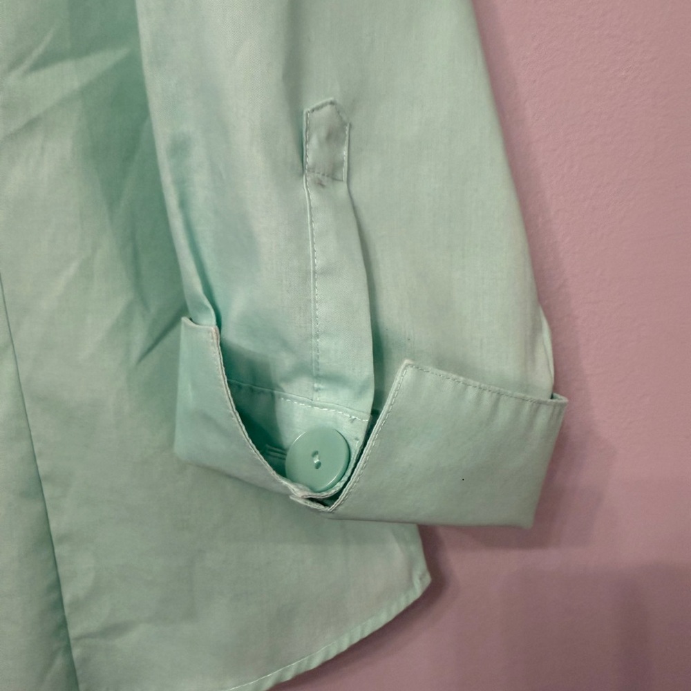 Foxcroft Mint Green Button Down Shirt - image 3
